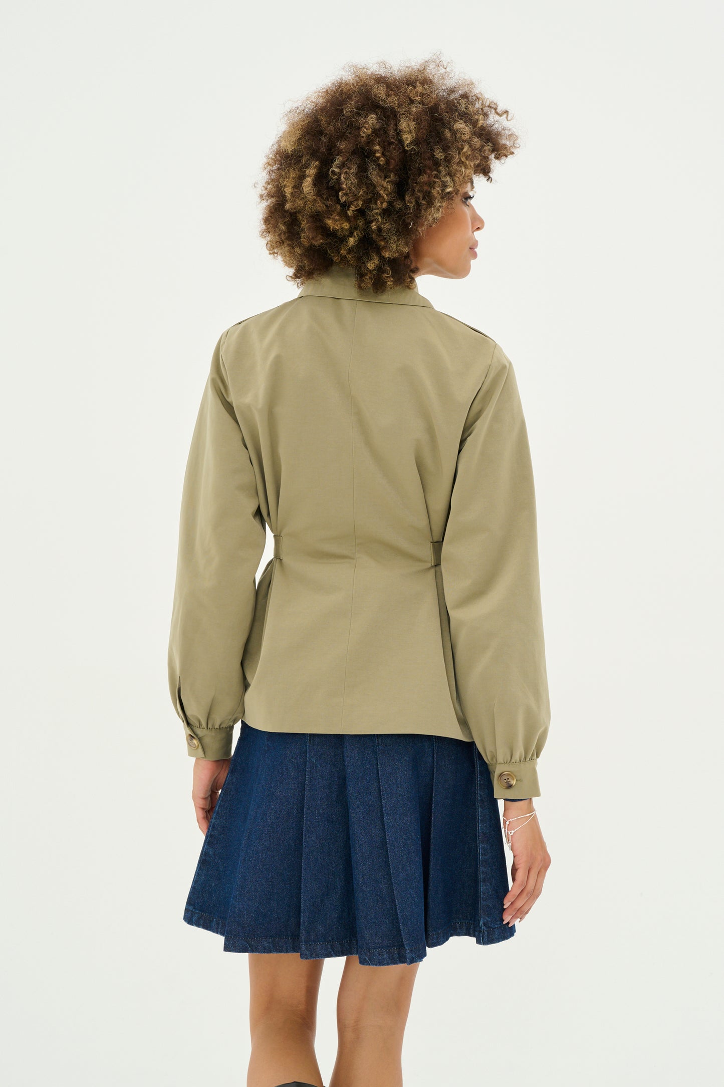 CULTURE KAILA JACKET IN DUSKY GREEN