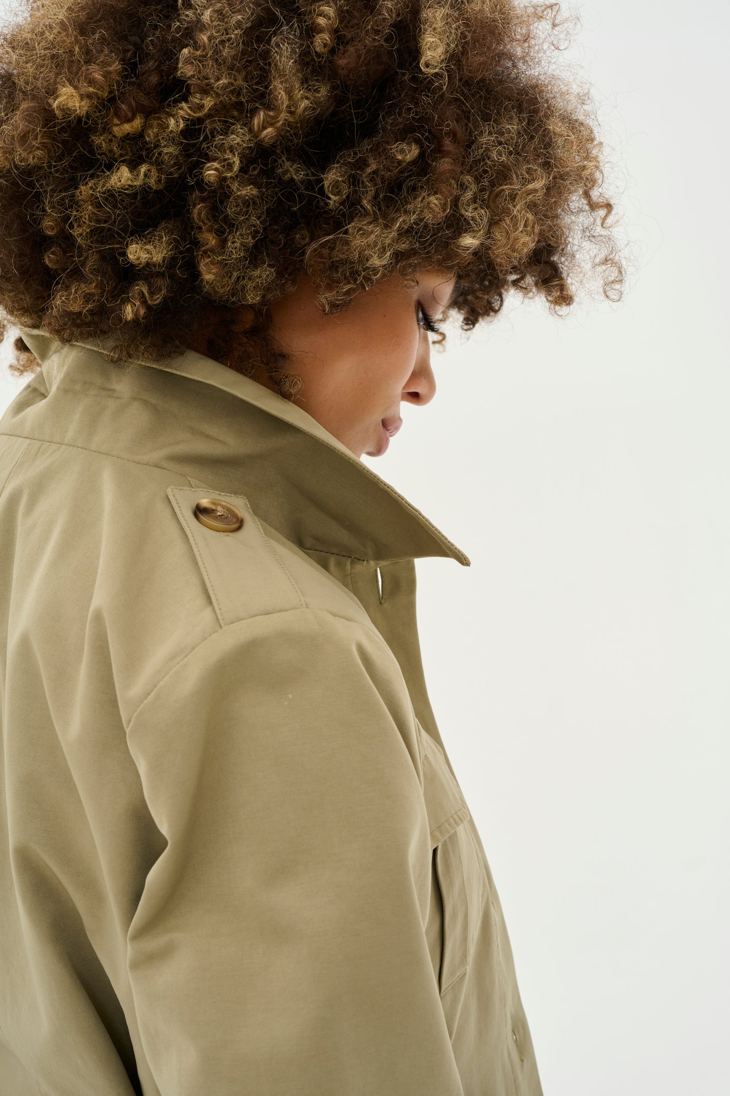 CULTURE KAILA JACKET IN DUSKY GREEN