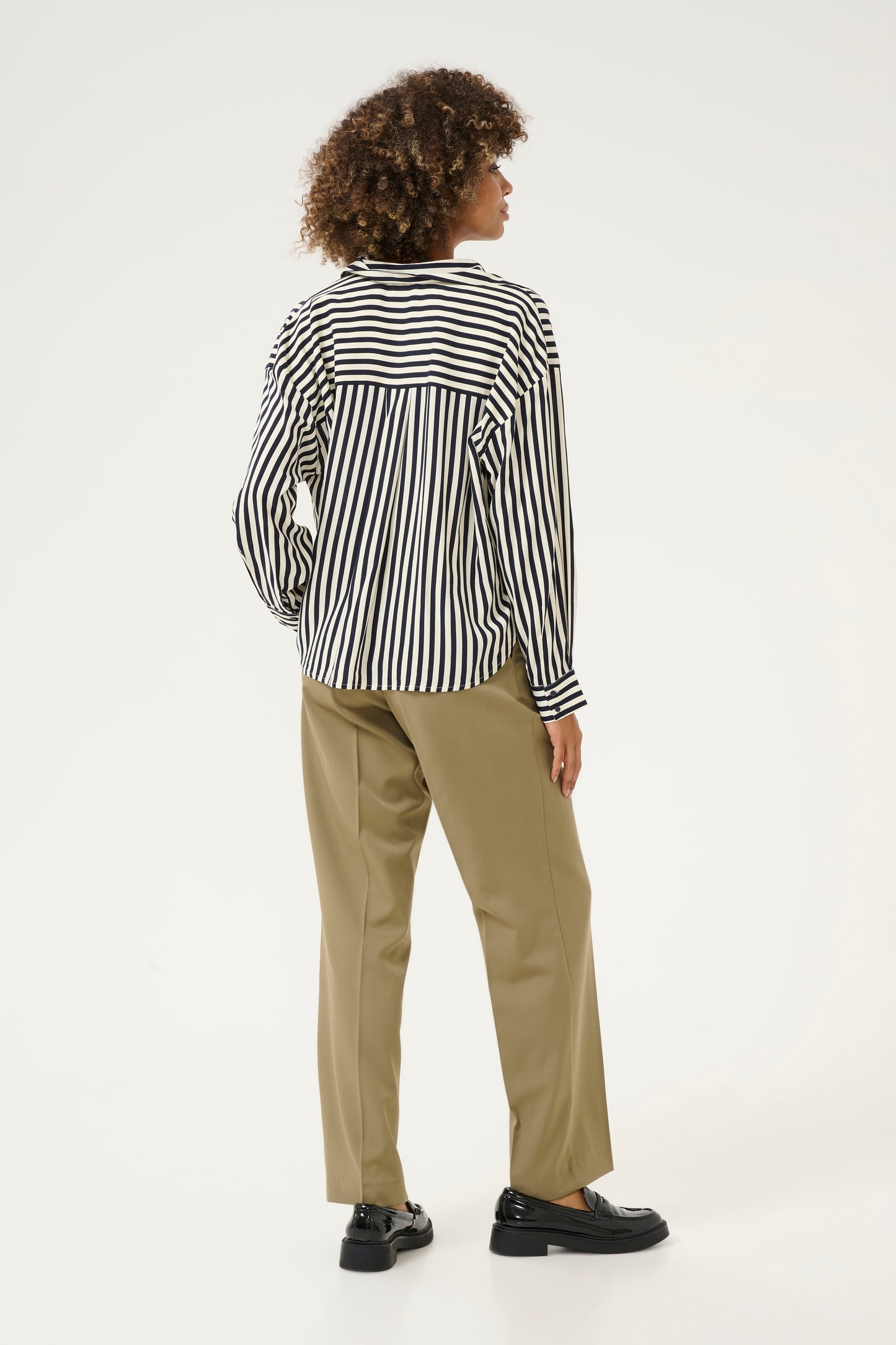 CULTURE DENIA KNOT SHIRT IN SALUTE AND WHITE STRIPE