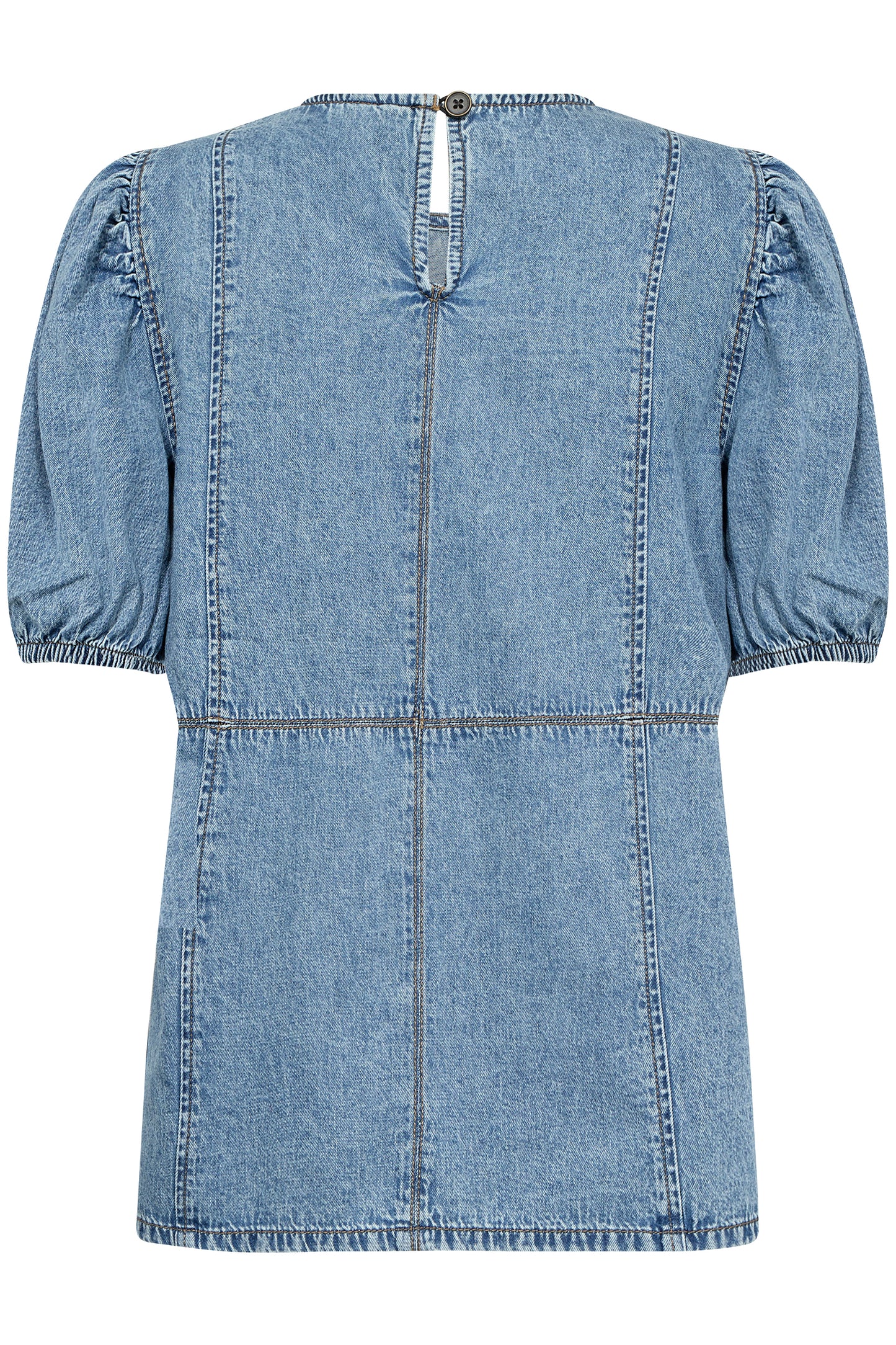 CULTURE ADELE ARPA BLOUSE IN BLUE STONE WASH