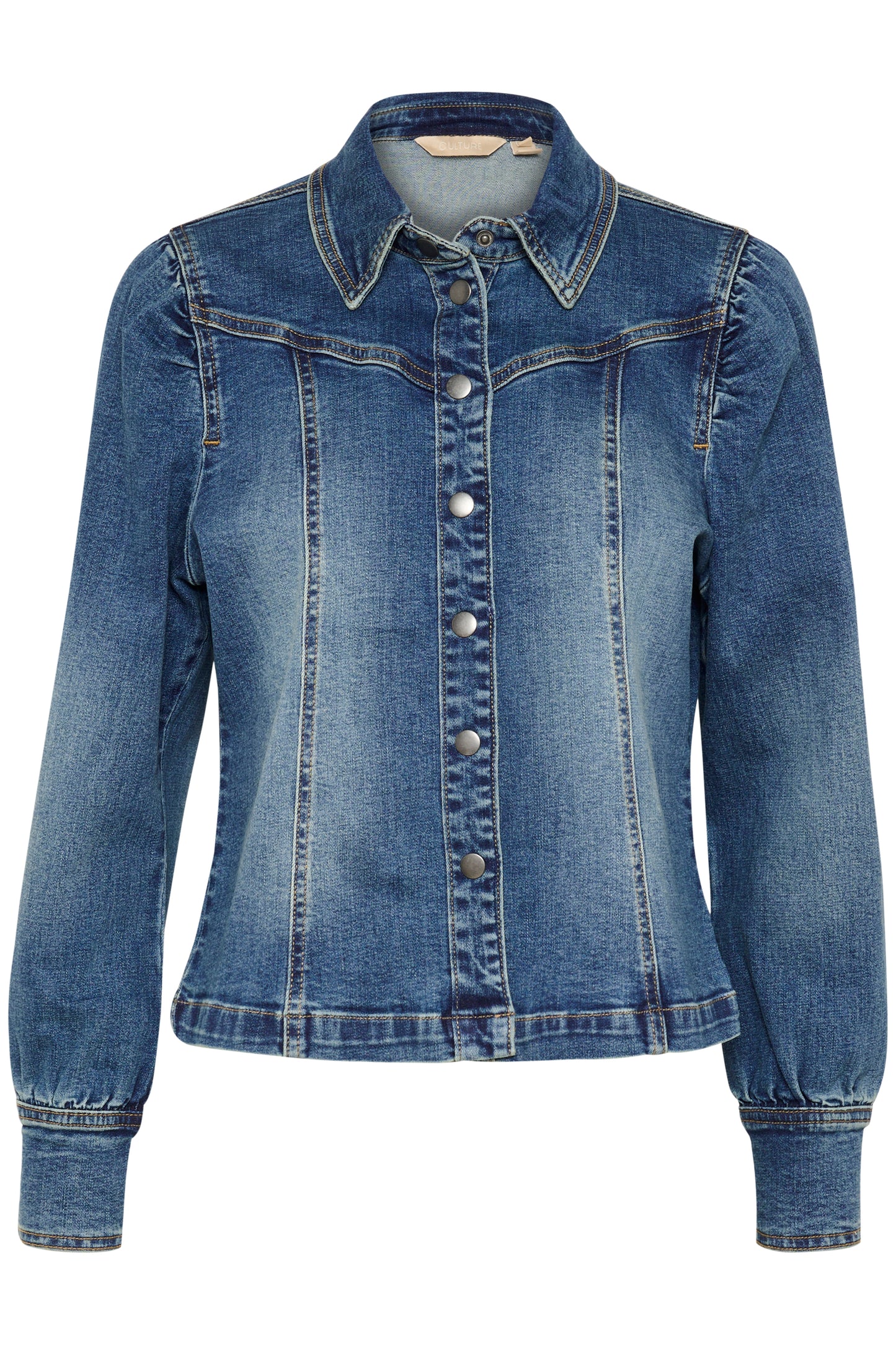 CULTURE HAILEY AMI SHIRT IN MEDIUM VINTAGE BLUE WASH