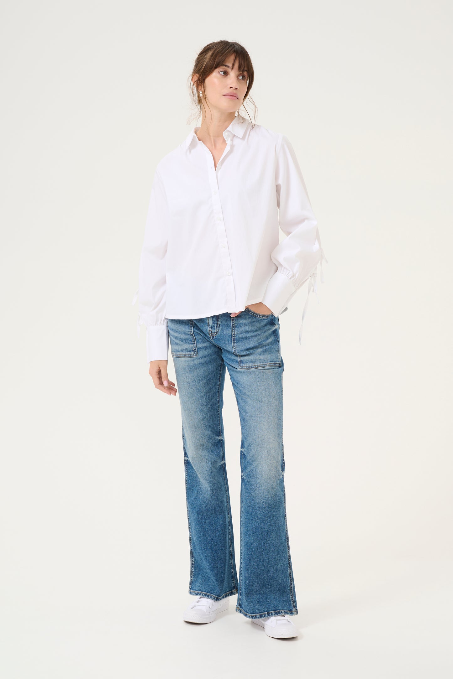CULTURE AGNETHA CELESTE SHIRT IN SPRING GARDENIA