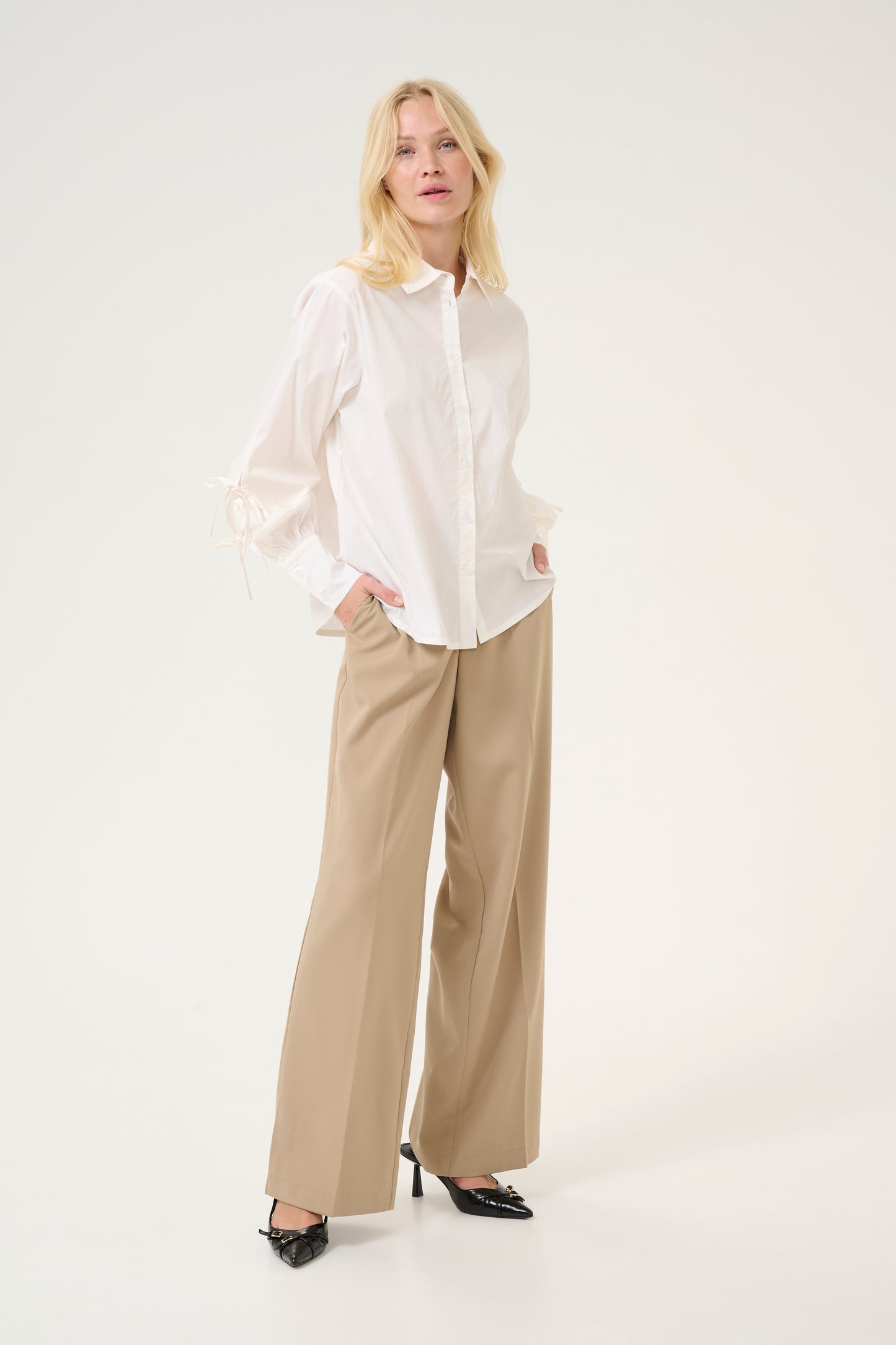 CULTURE AGNETHA CELESTE SHIRT IN SPRING GARDENIA