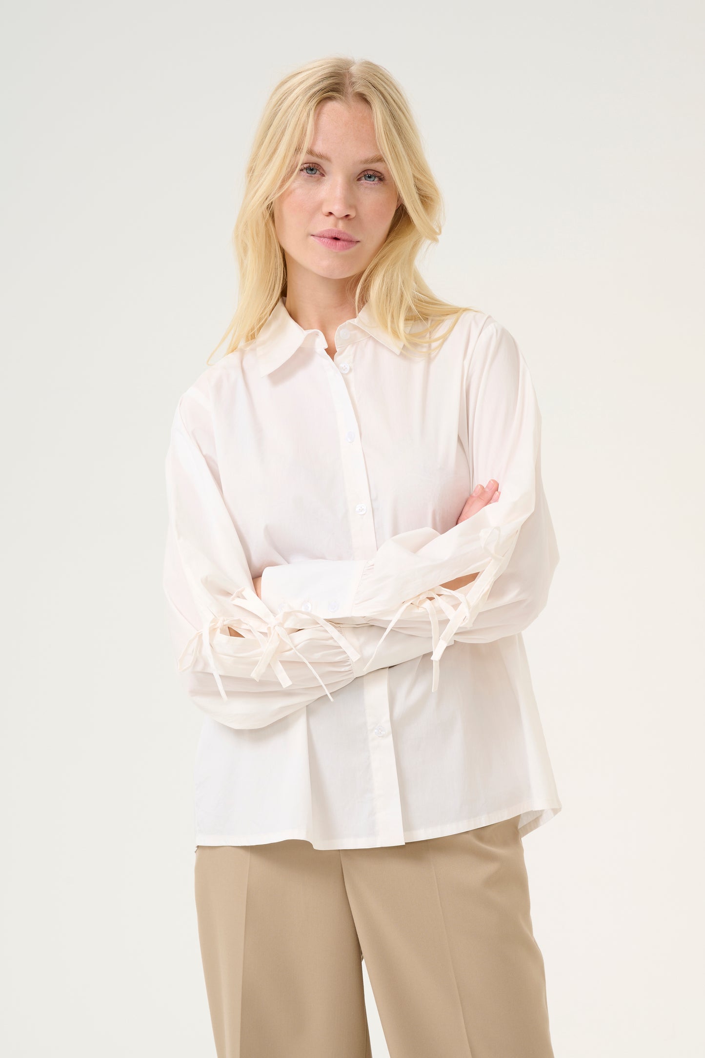 CULTURE AGNETHA CELESTE SHIRT IN SPRING GARDENIA