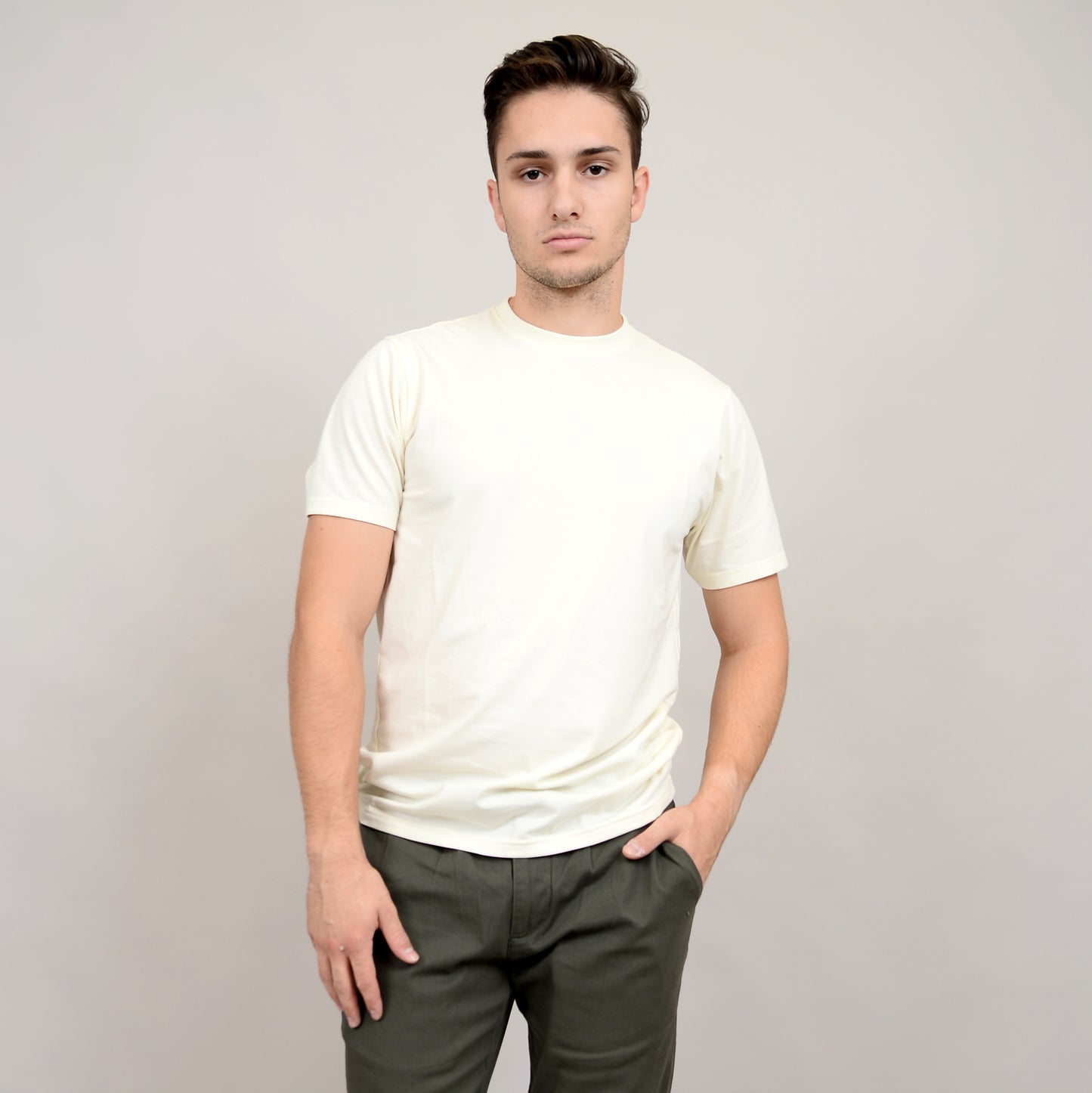 HEDGE KNIT SHORT SLEEVED TSHIRT IN IVORY