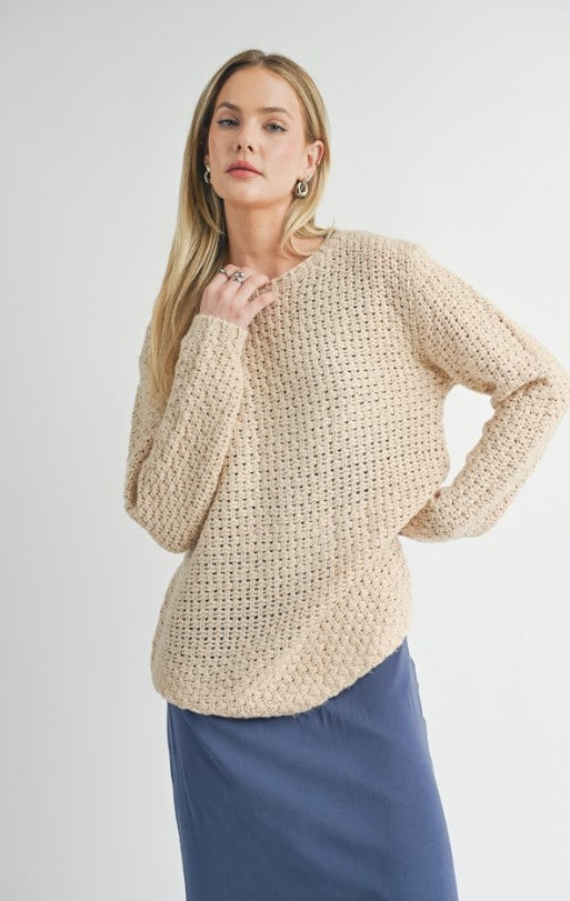 SAGE THE LABEL CREAM MAUDE SWEATER