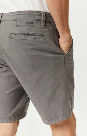 MAVI MEN'S JACOB CROP 9" INSEAM SHORTS IN SILENT STORM LUXE TWILL