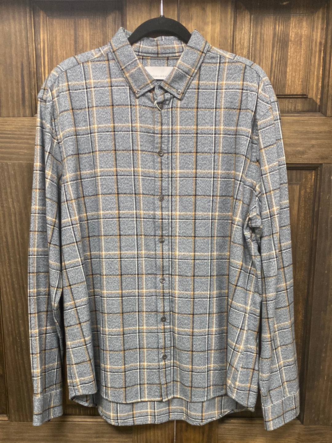 CASUAL FRIDAY MEN'S ANTON BD LS SHIRT GREY PLAID-XXL