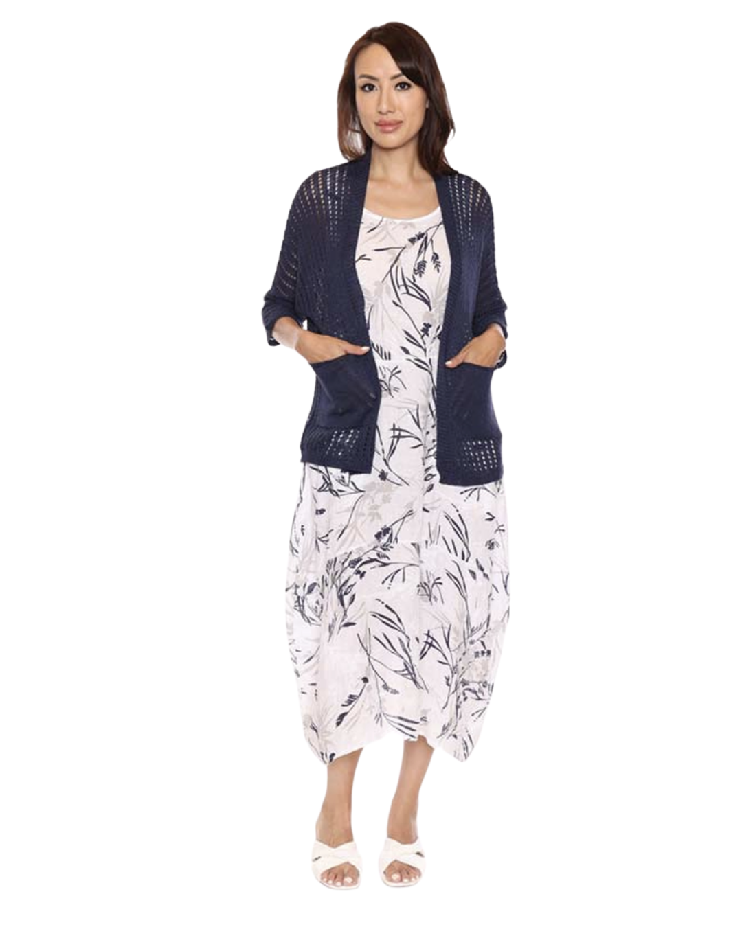 SORELLA KNITTED CARDIGAN IN NAVY