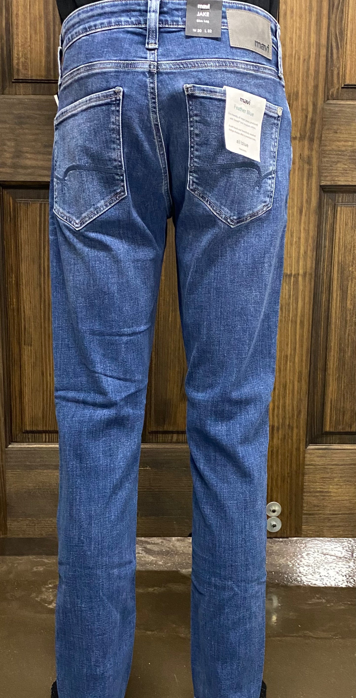 MAVI JAKE SLIM LEG MID BRUSHED FEATHER BLUE