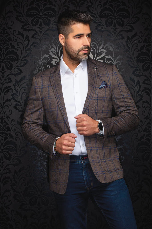 AU NOIR BROSNAN BLAZER IN TOBACCO