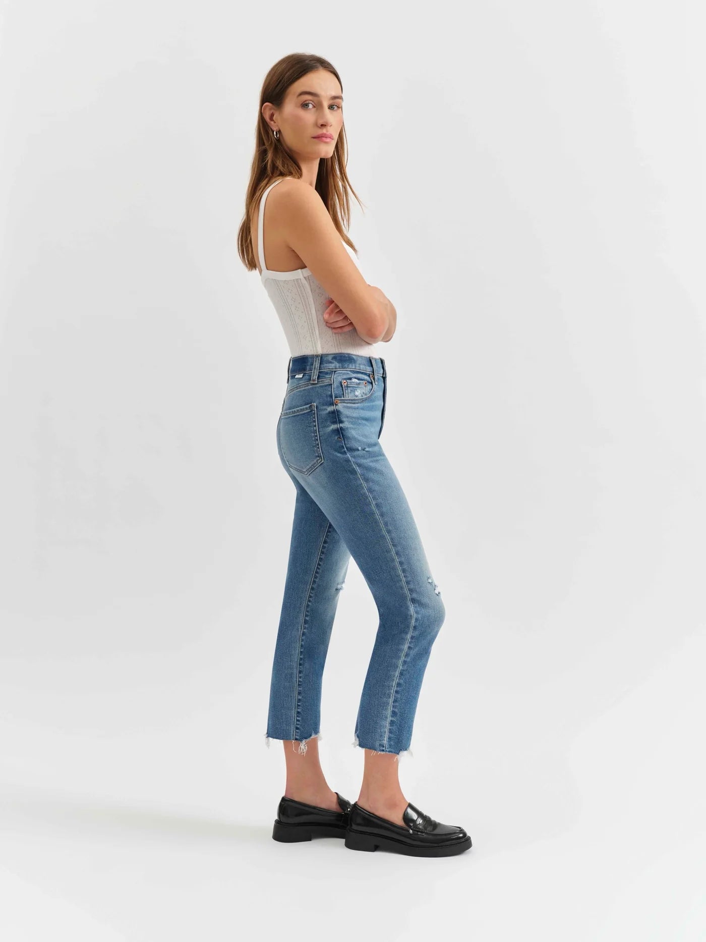 DAZE HIGH STREET HIGH RISE CIGARETTE DENIM IN WIDE AWAKE VINTAGE