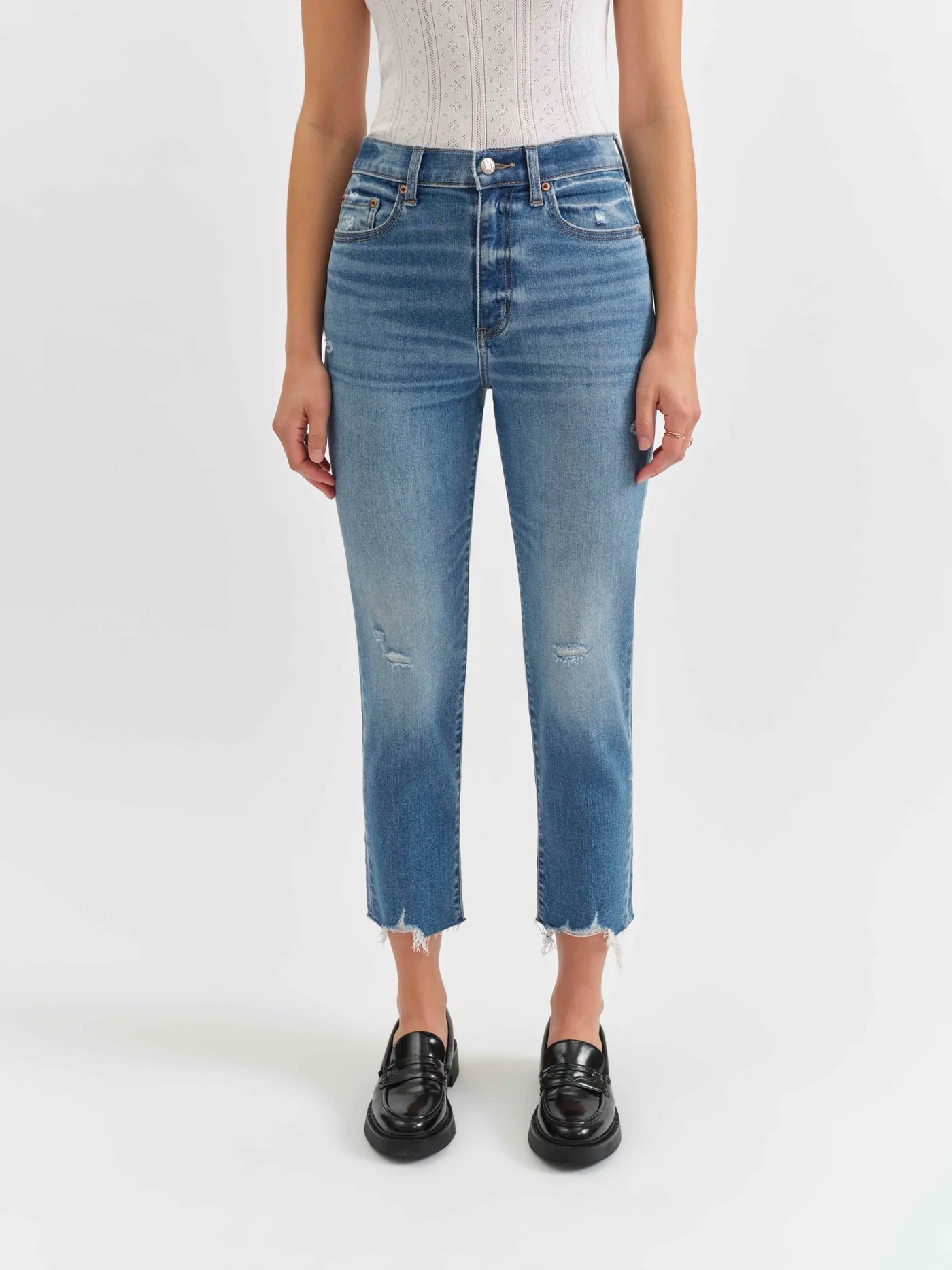 DAZE HIGH STREET HIGH RISE CIGARETTE DENIM IN WIDE AWAKE VINTAGE