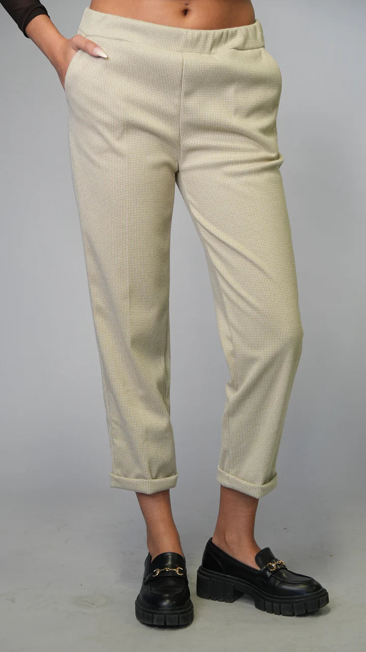 ELISSIA CROP WOVEN PANT IN COCO