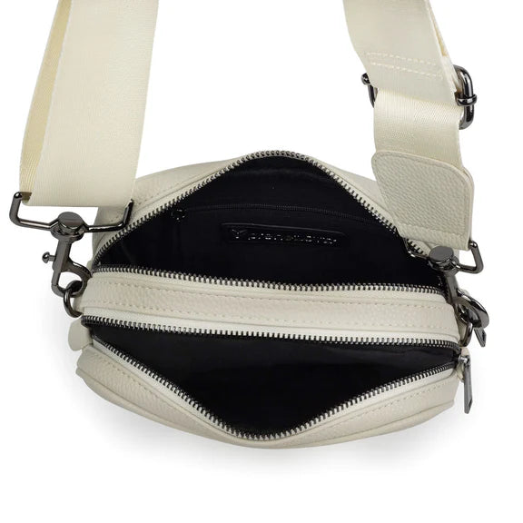 PRENELOVE DURHAM VEGAN LEATHER CROSSBODY IN CREAM