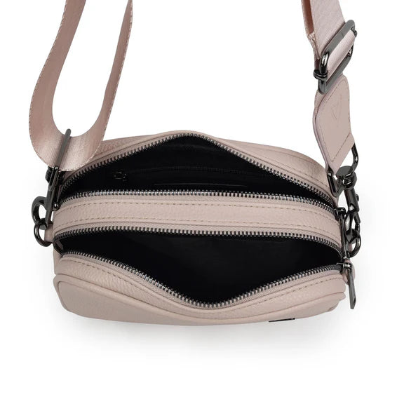 PRENELOVE DURHAM VEGAN LEATHER CROSSBODY IN DUSTY PINK