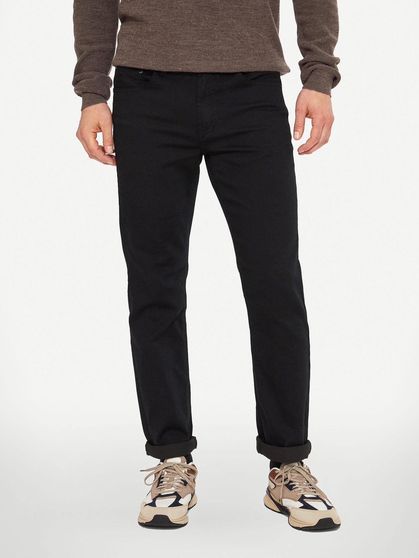 LOIS BRAD SLIM 5 POCKET PANT IN BLACK