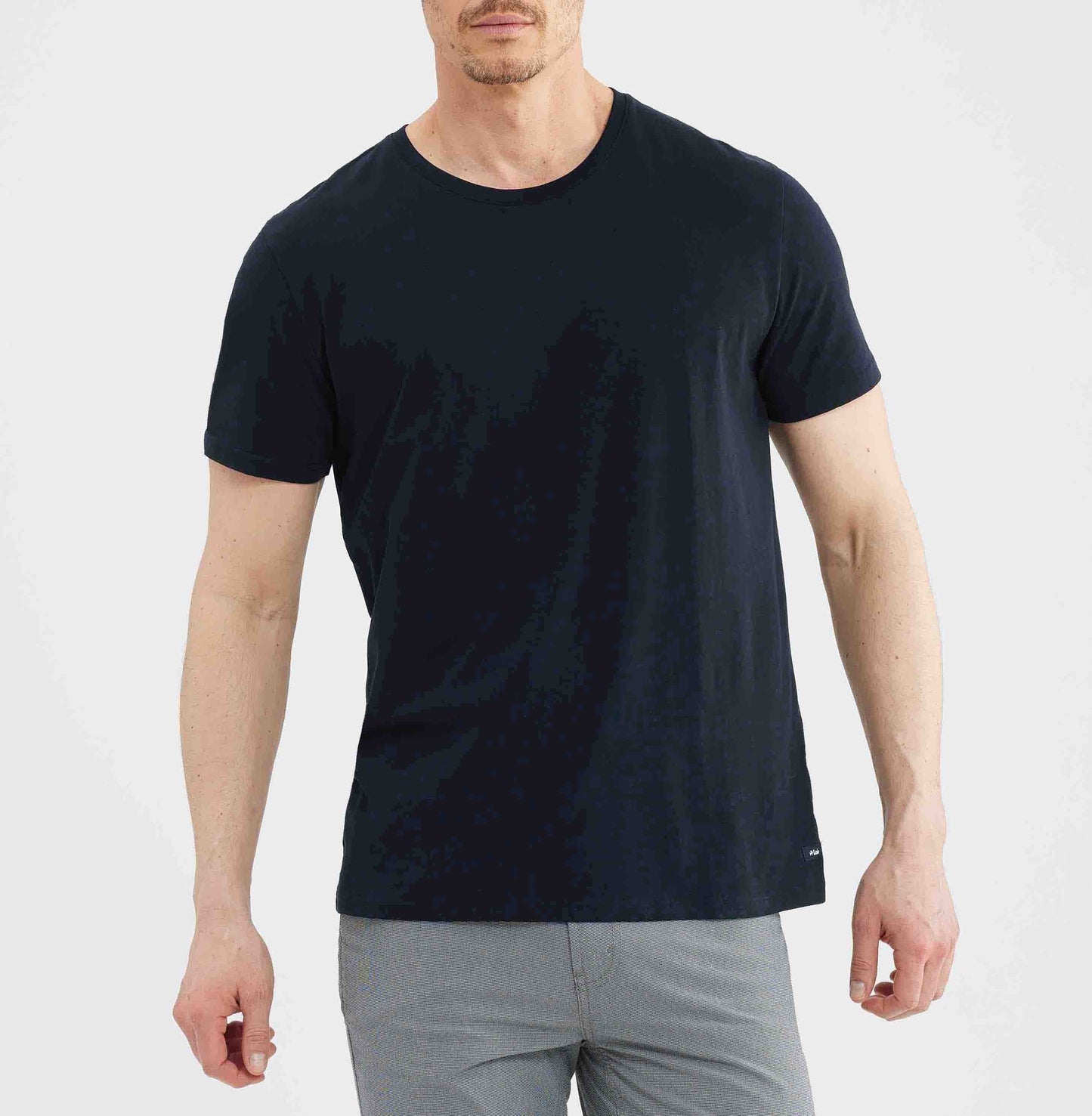 LOIS MEN'S MATT CREW NECK T-SHIRT IN NAVY