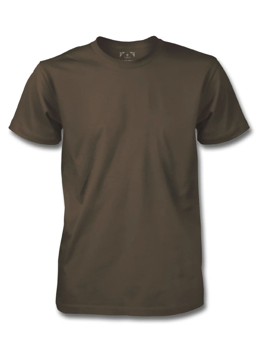 POINT ZERO MENS CREW NECK STRETCH T-SHIRT IN CHOCO