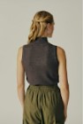 DELUC GREY MELANGE SLEEVELESS TRAFIX KNITTED TOP
