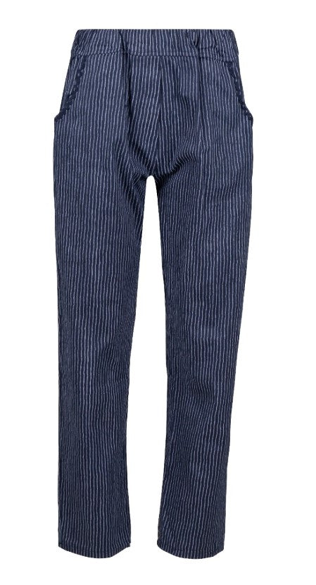 M MADE IN ITALY WOVEN PANTS IN NAVY SAILOR
