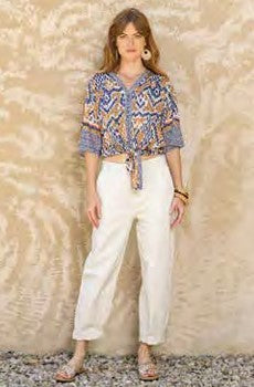 LOLA ESPELETA THELMA BLOUSE IN CRAFTY GOLD