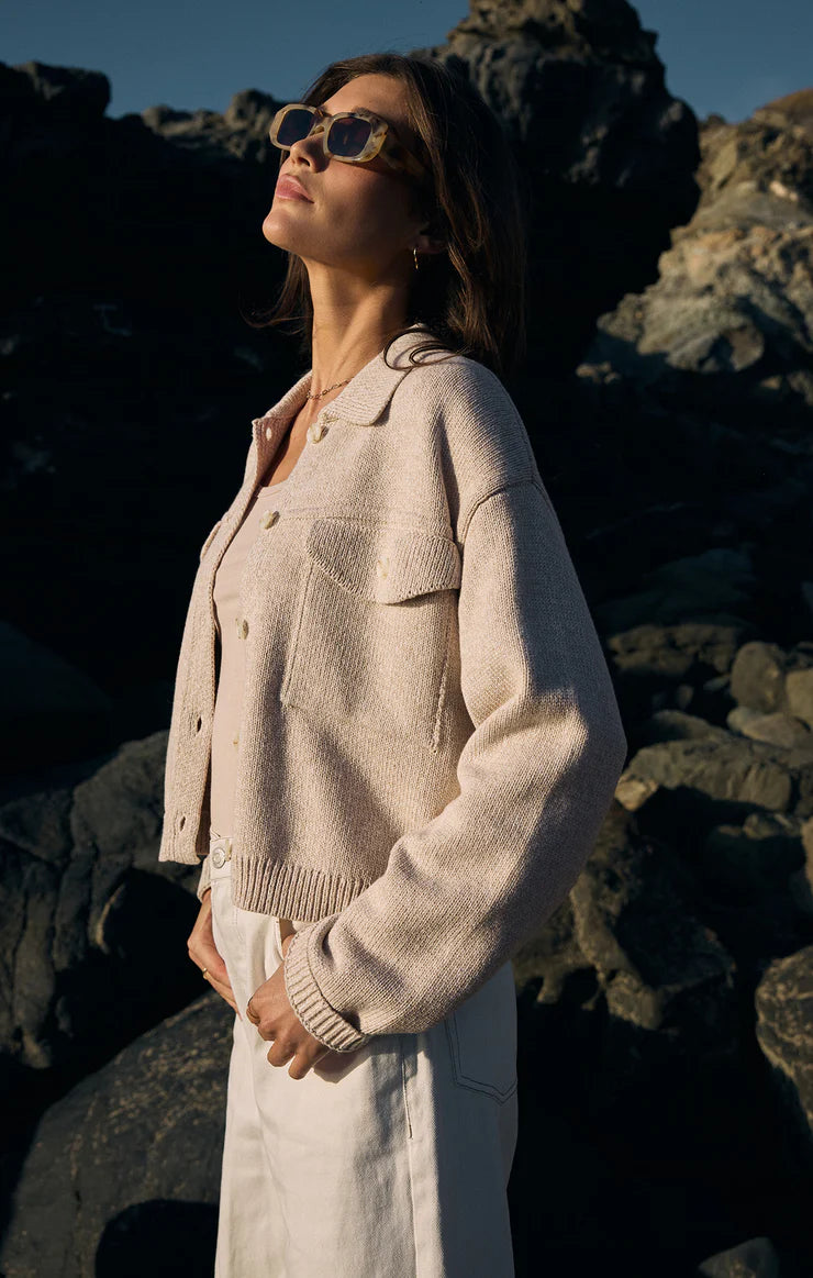 Z SUPPLY CIELO KNIT JACKET IN PARCHMENT