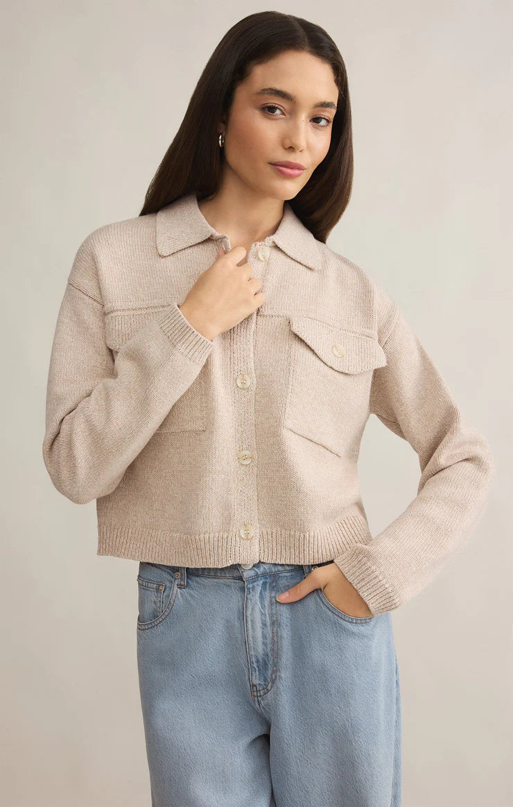 Z SUPPLY CIELO KNIT JACKET IN PARCHMENT