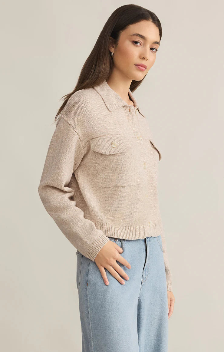 Z SUPPLY CIELO KNIT JACKET IN PARCHMENT
