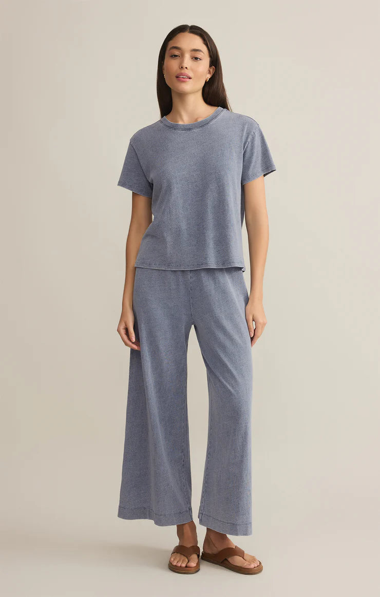 Z SUPPLY GO TO DENIM TEE IN MEDIUM INDIGO