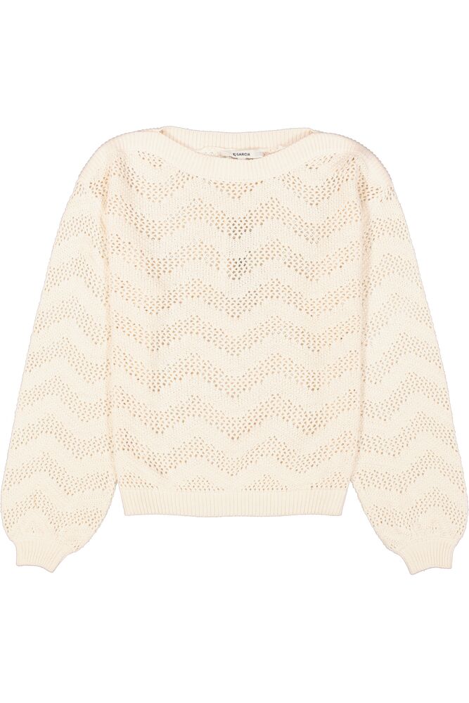 GARCIA KNITTED SWEATER IN WHITECAP