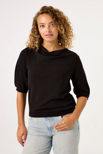 GARCIA 3/4 SLEEVE SWEATER IN BLACK