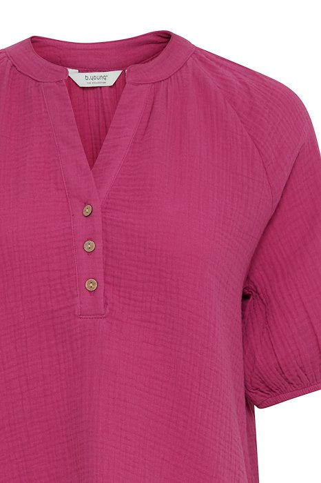 B.YOUNG BERLIN RASPBERRY ROSE TUNIC BLOUSE