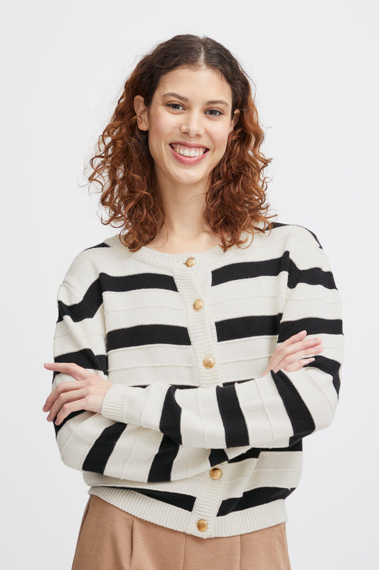 B.YOUNG MOCCA CARDIGAN IN BIRCH MIX
