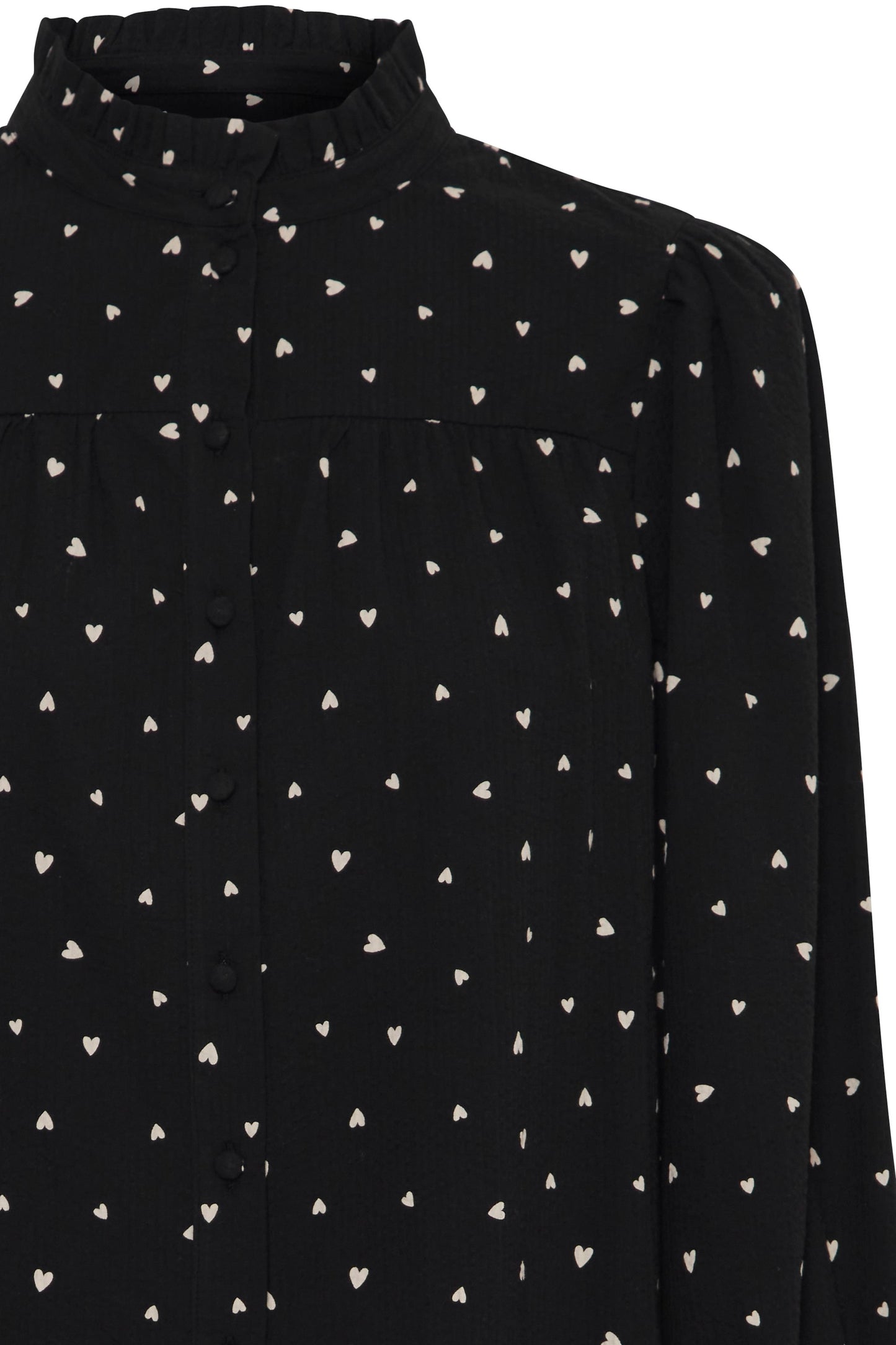 ICHI BLACK HEART QWISSA BLOUSE