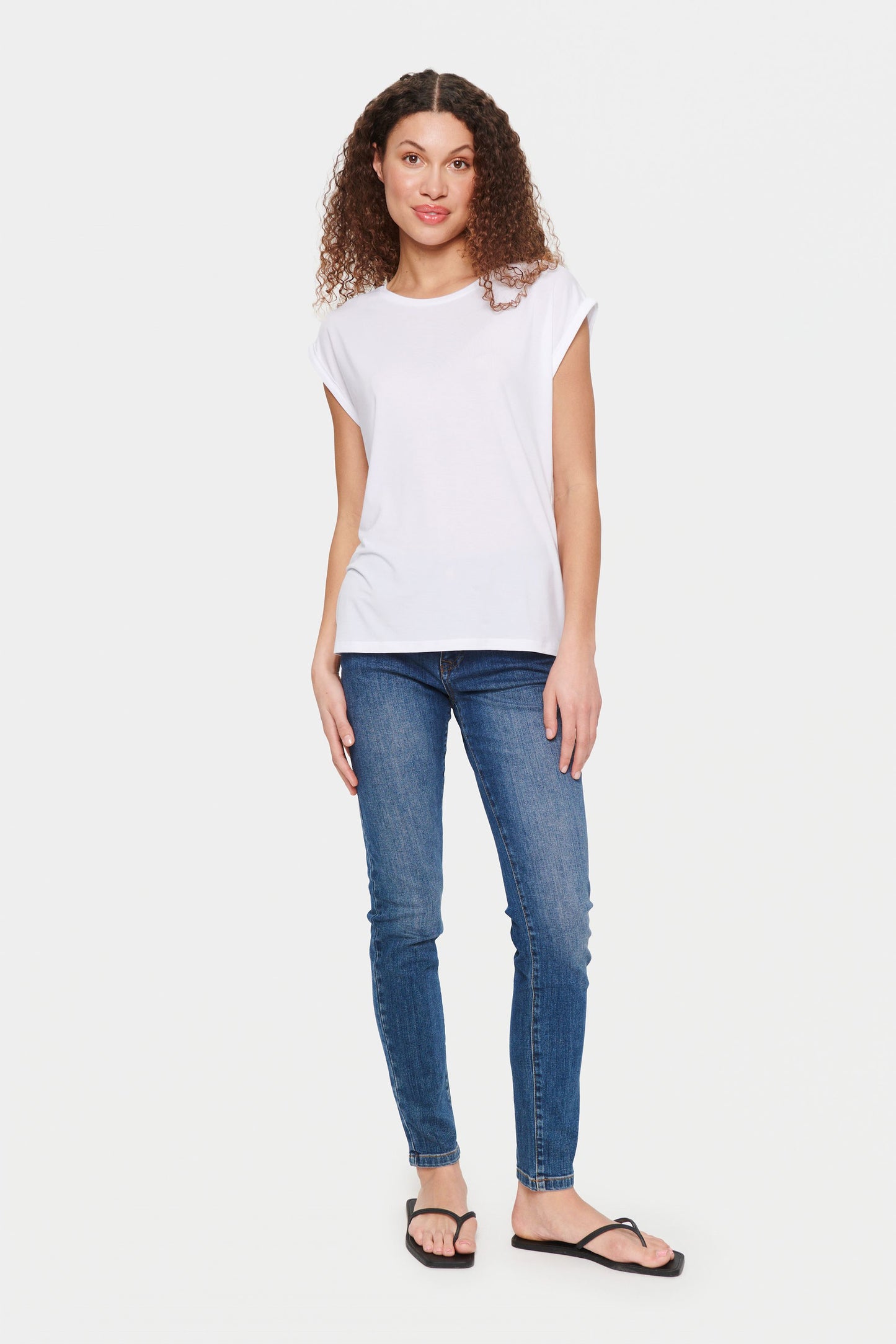 SAINT TROPEZ WHITE ADELIA T-SHIRT