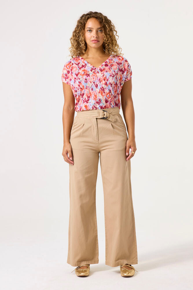 GARCIA PRINTED T-SHIRT IN TANGERINE RED