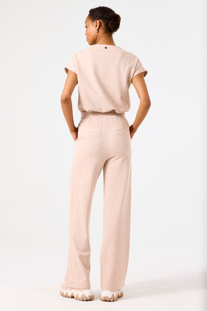 GARCIA SWEATER WITH BUTTON SHOULDER IN SAND MELEE