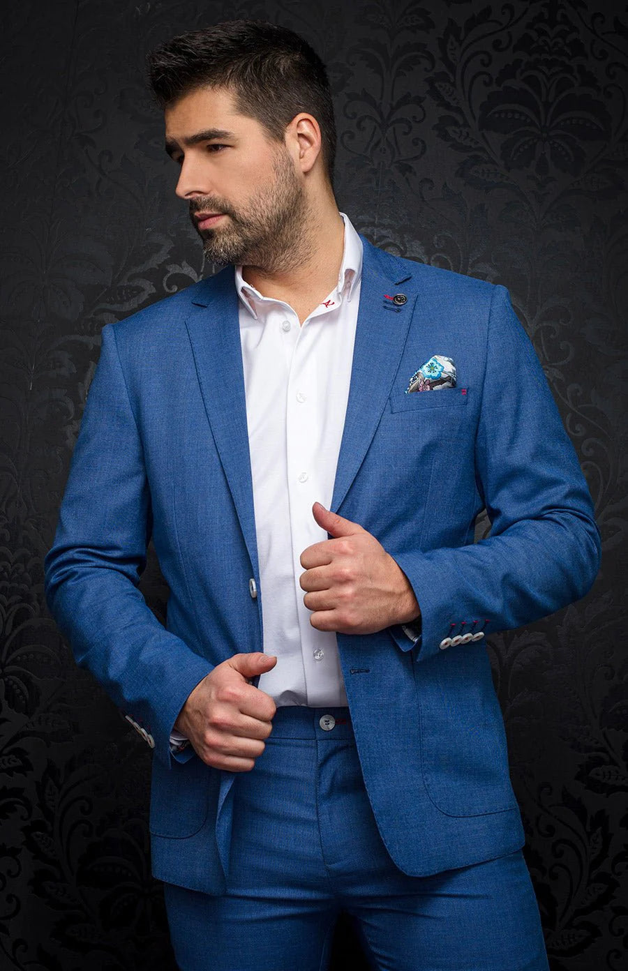 AU NOIR CRAIG BLAZER IN INDIGO