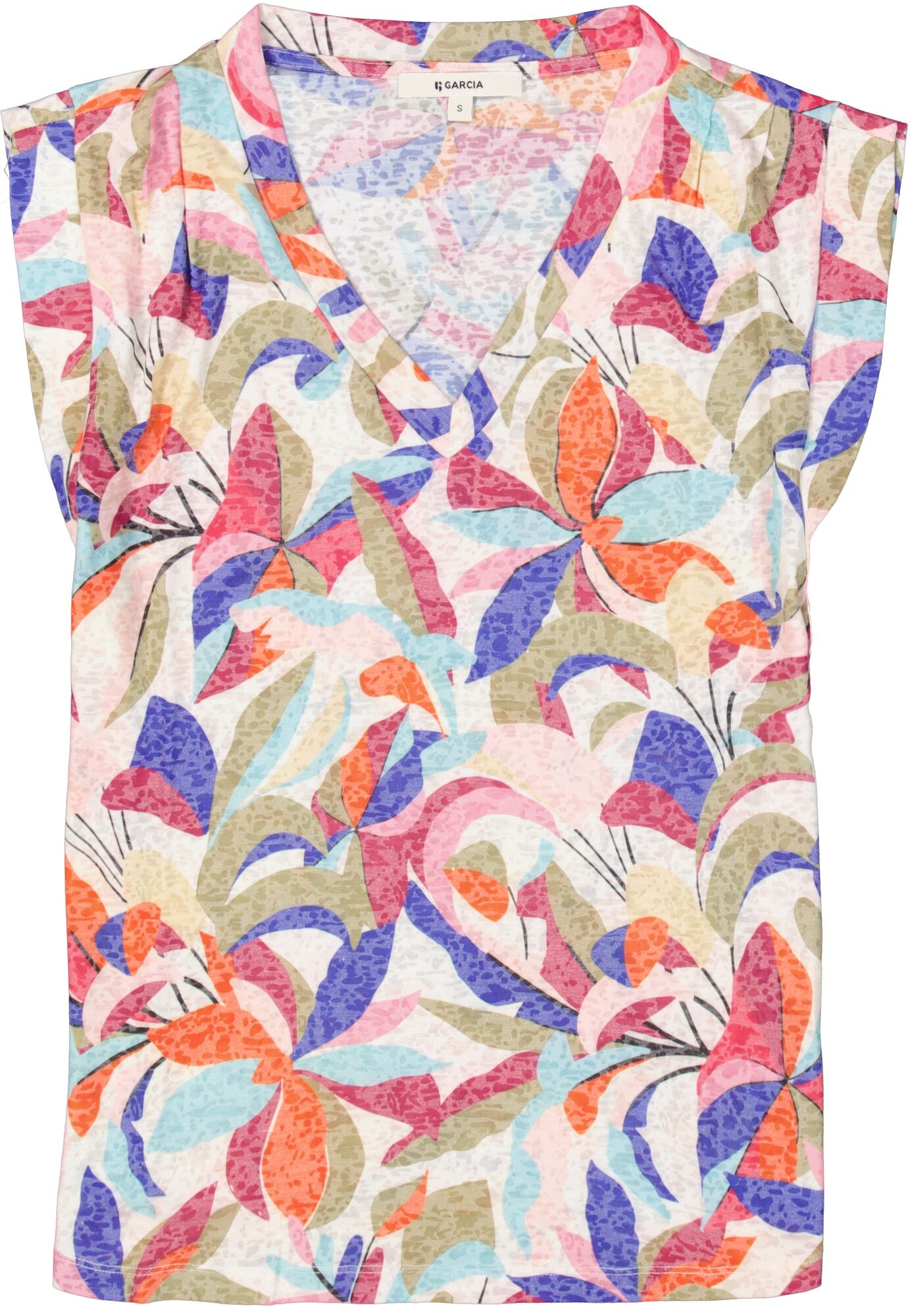 GARCIA PRINTED SHORT SLEEVE T-SHIRT WITH MULTI COLOURED PRINT
