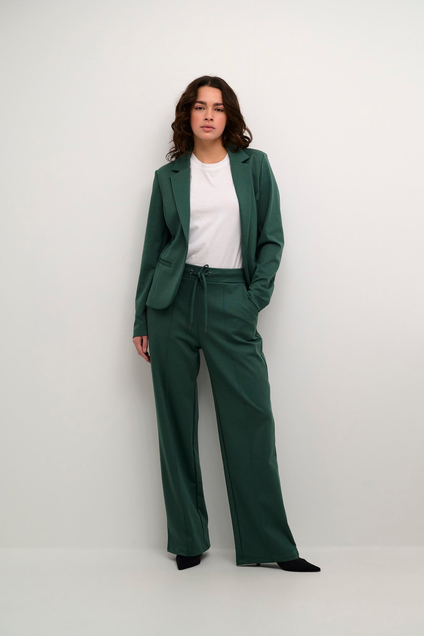 KAFFE JENNY STRAIGHT PANTS IN GARDEN TOPIARY