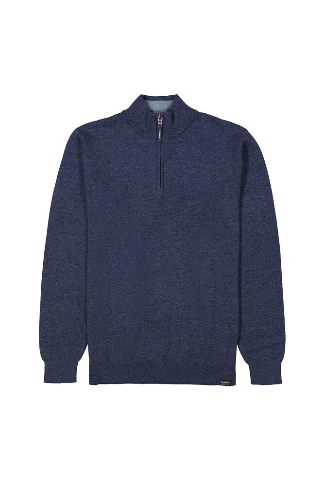 GARCIA MEN'S PULLOVER SWEATER WITH 3/4 ZIP IN