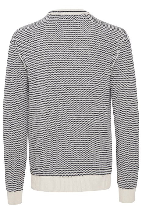 CASUAL FRIDAY KARL CREW NECK STRUCTURED KNIT IN LIGHT SAND