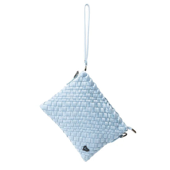 PRENELOVE CHARLOTTE WOVEN CROSSBODY IN SKY BLUE