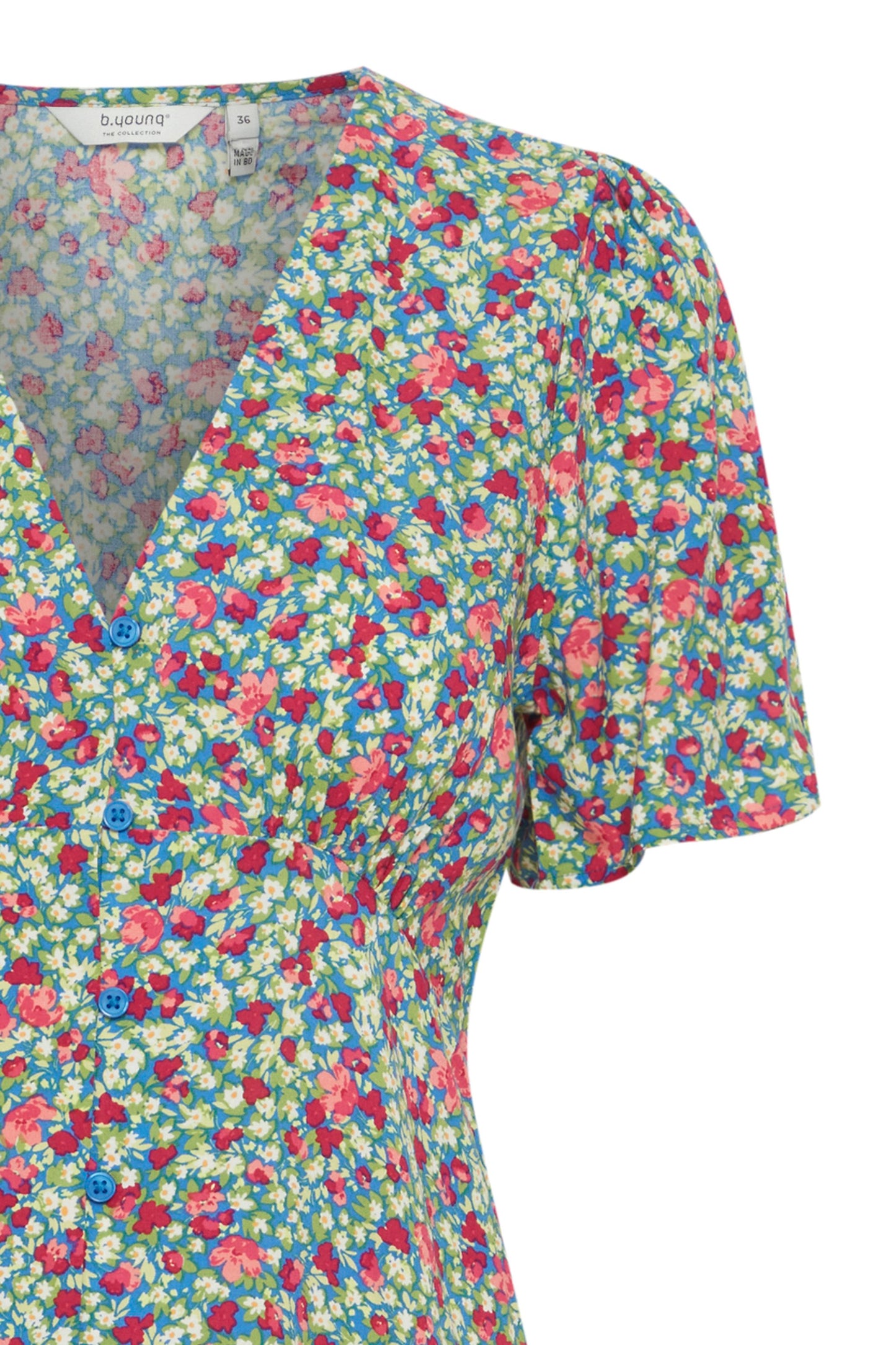 B.YOUNG PALACE BLUE DITSY JOELLA DRESS