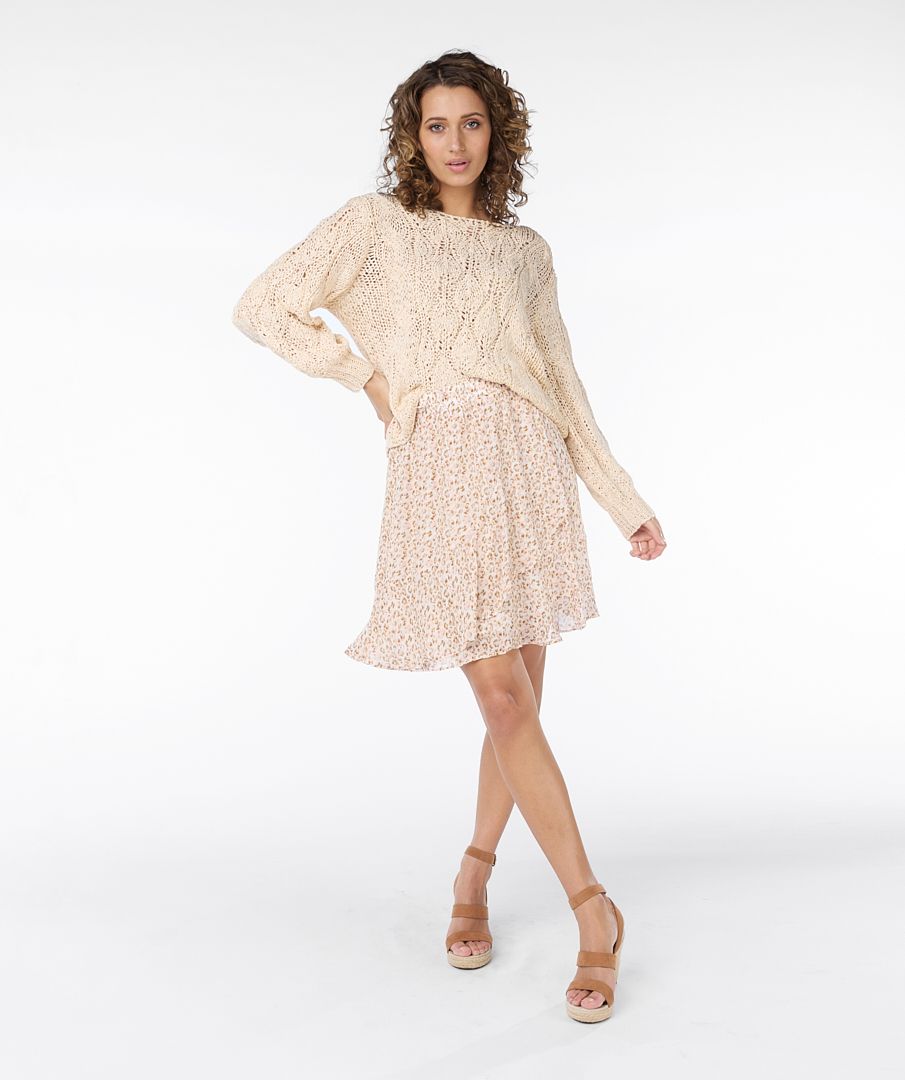 ESQUALO PASTEL CHEETAH PRINT SKIRT