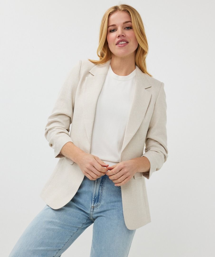 ESQUALO BLAZER IN LINEN LOOK IN BEIGE