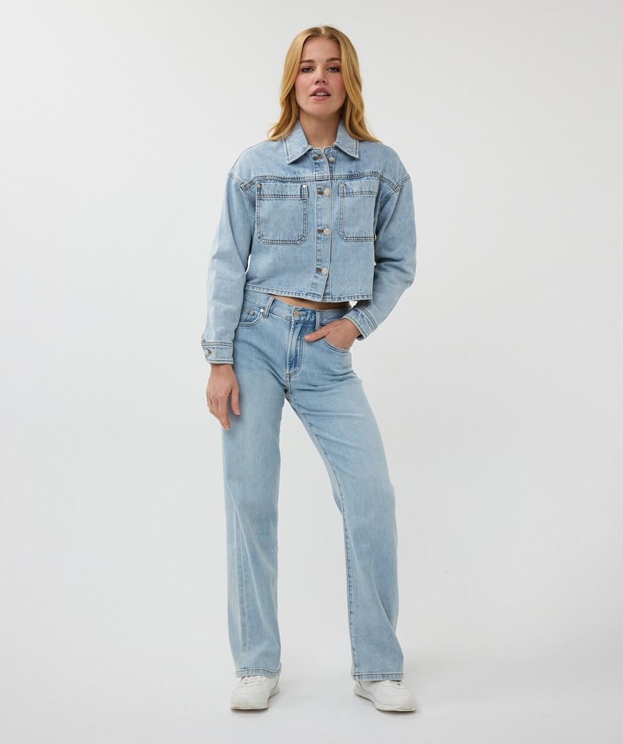 ESQUALO SHORT OVERSIZED DENIM JACKET