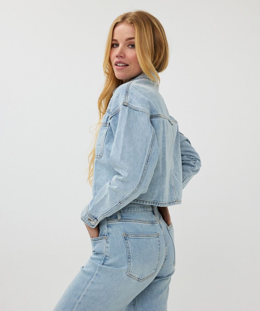 ESQUALO SHORT OVERSIZED DENIM JACKET