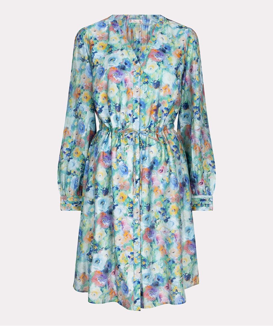 ESQUALO DRESS MIDI IN UTOPIA FLOWER PRINT